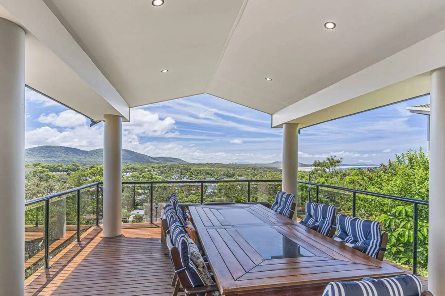The open-plan living area at The Deck, Crescent Head