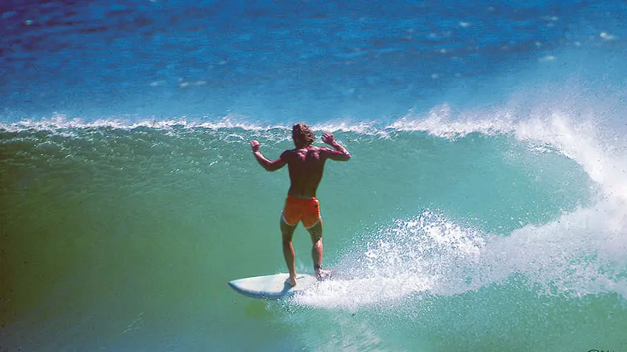 Longboarding at the Crescent Head point, a National Surfing Reserve
